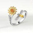 Spinner Sunflower Mood Ring Rings Claire & Clara 