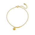 Stainless Steel Gold Color Smile Anklet Anklet Claire & Clara 