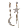 Star And Moon Tassel Earrings Earrings Claire & Clara 