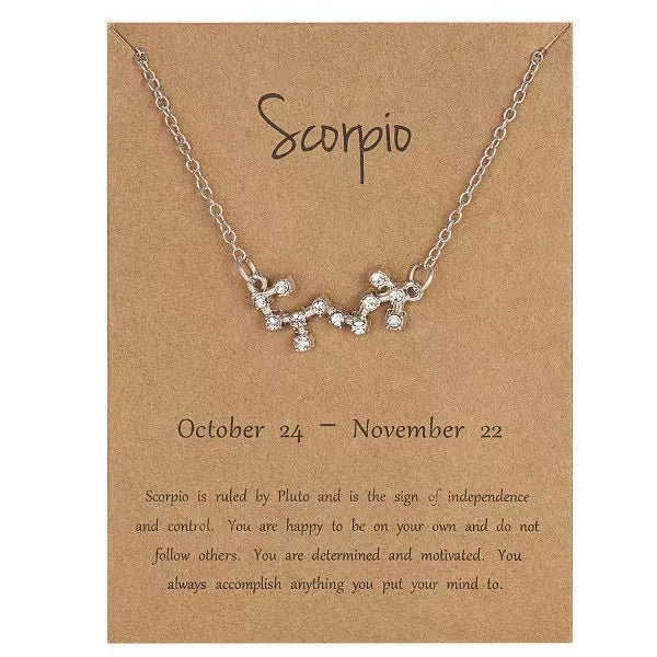 Star Zodiac Sign Necklaces Necklace Claire & Clara Scorpio 