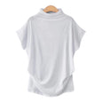 Susie Turtleneck Casual Tee Top Claire & Clara White S 