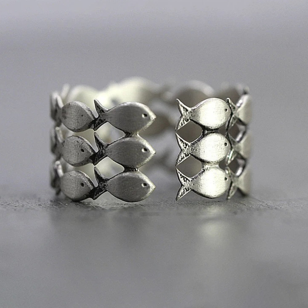 Swimming Against The Current Adjustable Ring Rings Claire & Clara 