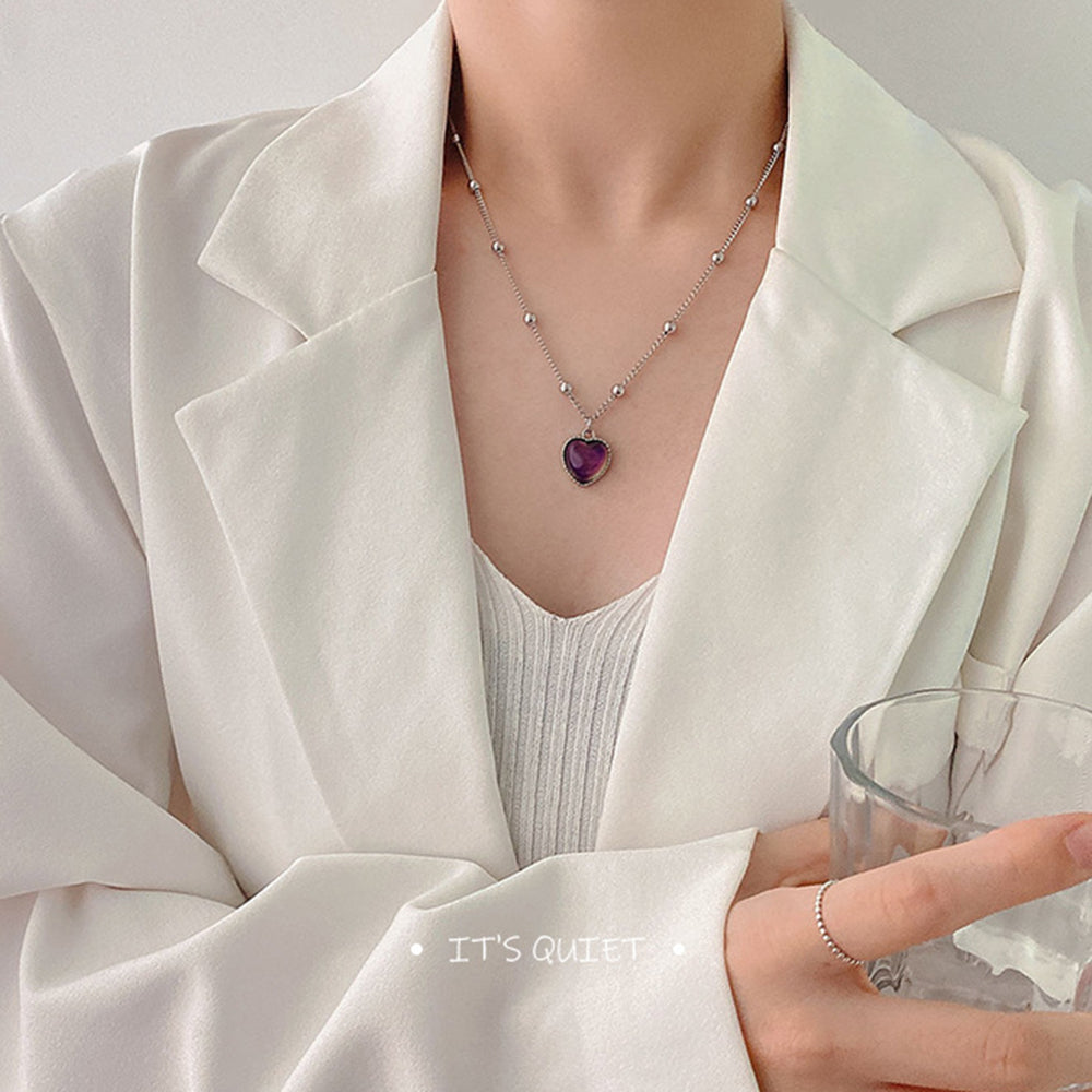Temperature Sensing Color Changing Mood Necklace Necklaces Claire & Clara 