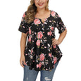 Vanessa Plus Size Floral Short Sleeve Top Top Claire & Clara 