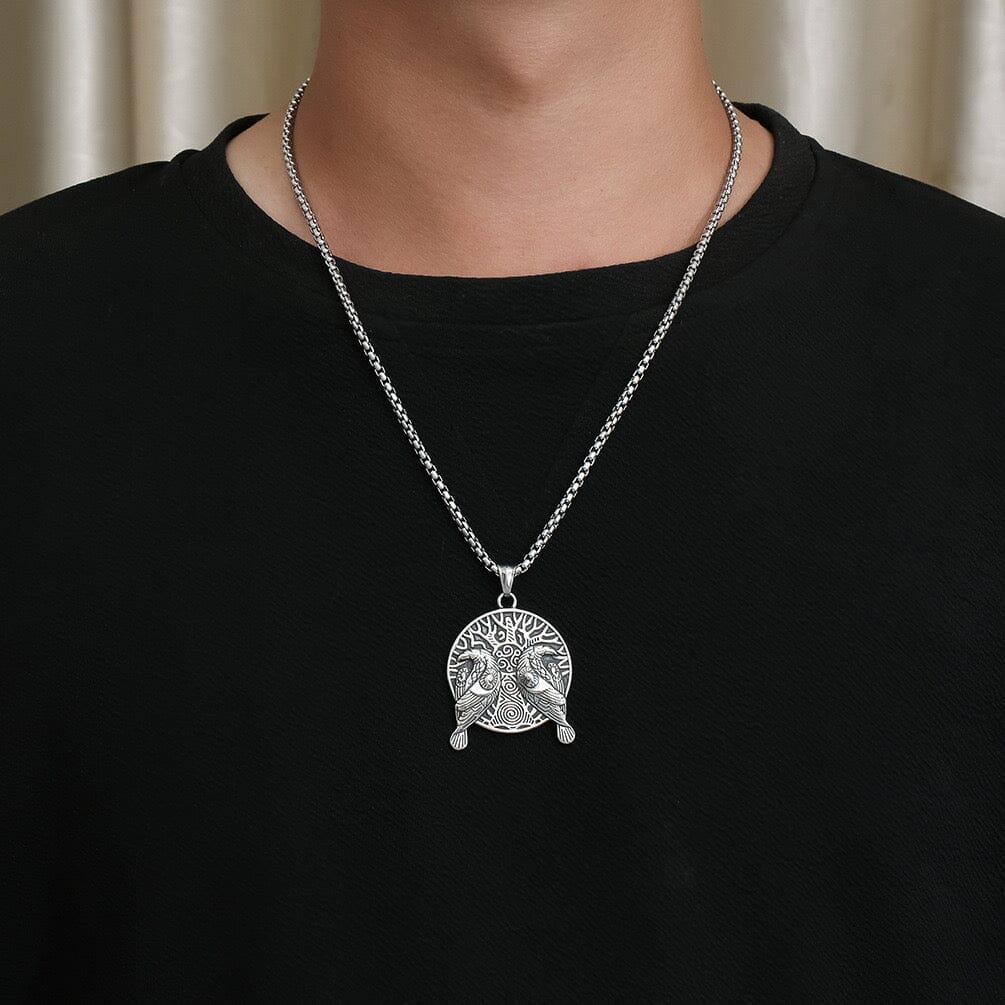 Viking Crow Titanium Steel Necklace Necklace Claire & Clara 