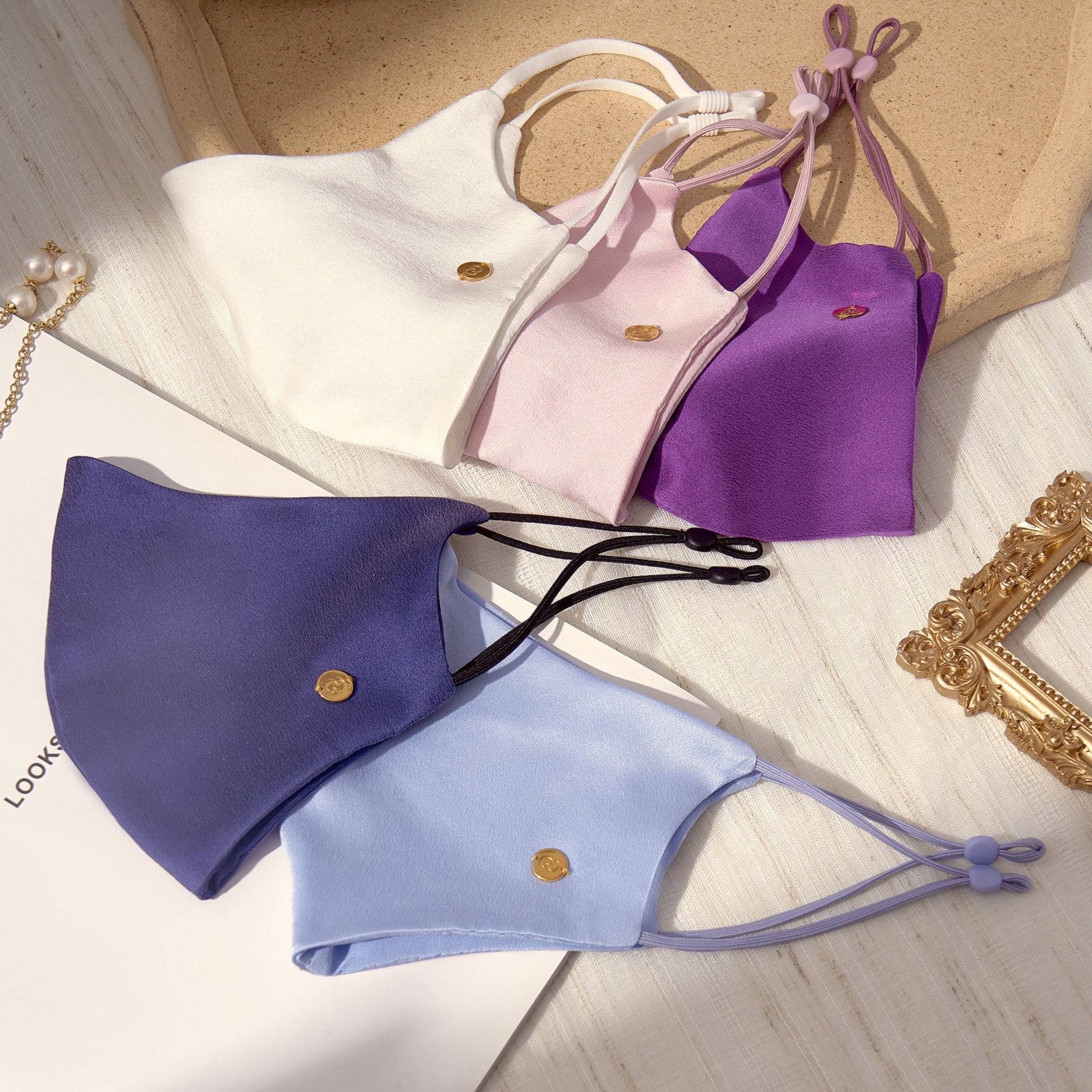 Washable Silk Face Mask Face Covering > facemask > washable facemask > silk facemask > cloth facemask > facemask with filter pocket > facemask for wedding Claire & Clara 