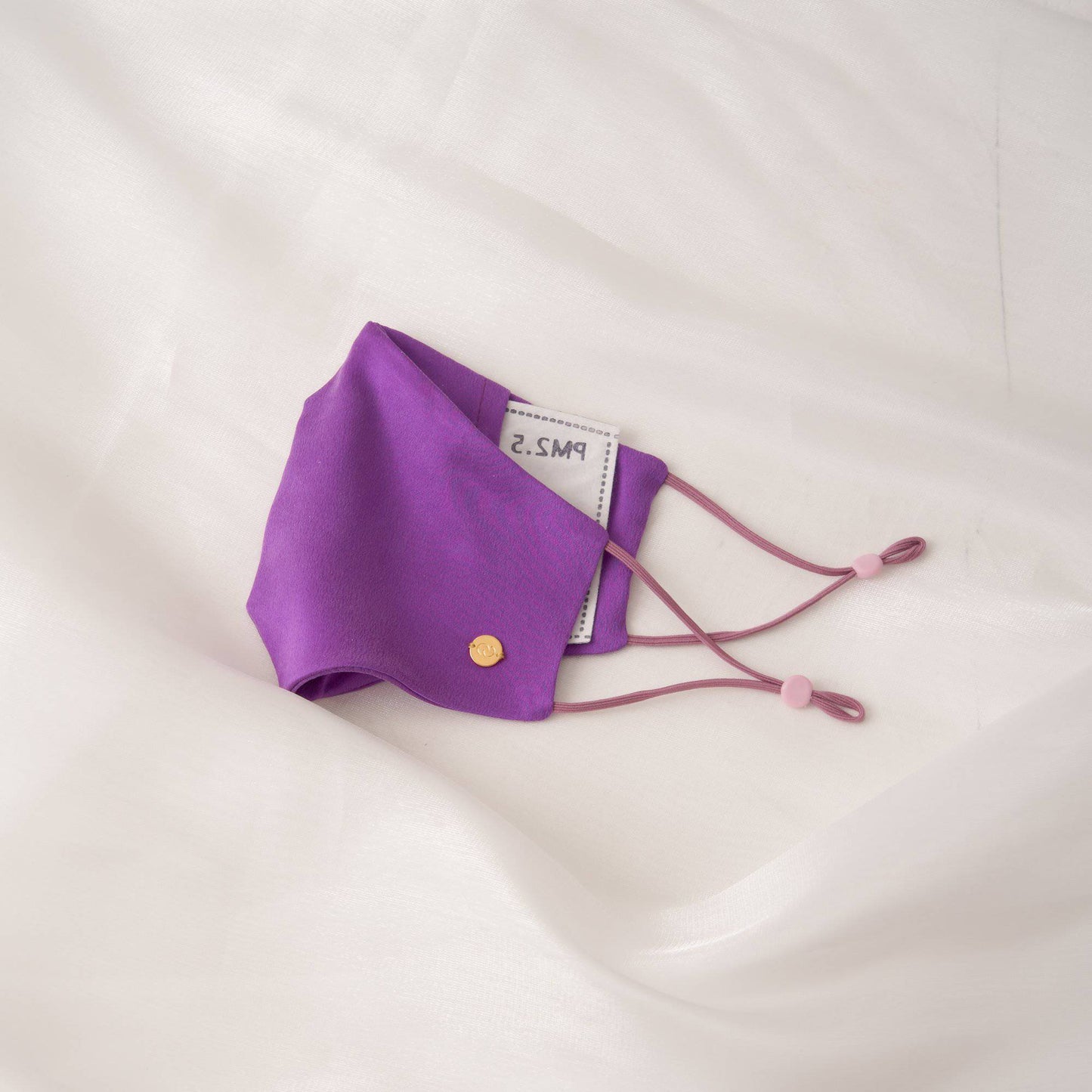 Washable Silk Face Mask Face Covering > facemask > washable facemask > silk facemask > cloth facemask > facemask with filter pocket > facemask for wedding Claire & Clara With Filter Pocket Violet 