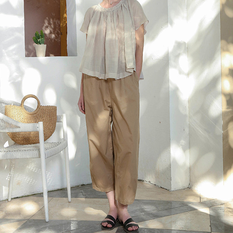 Wide Leg High-Waist Culottes Pants Claire & Clara 