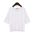 Winnie V-Neck Mid Sleeve Casual Tee Top Claire & Clara White M 